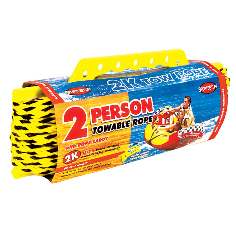 Sportsstuff 57-1522 Towable Rope with Rope Caddy - 2K/2-Person Capacity - 57-1522