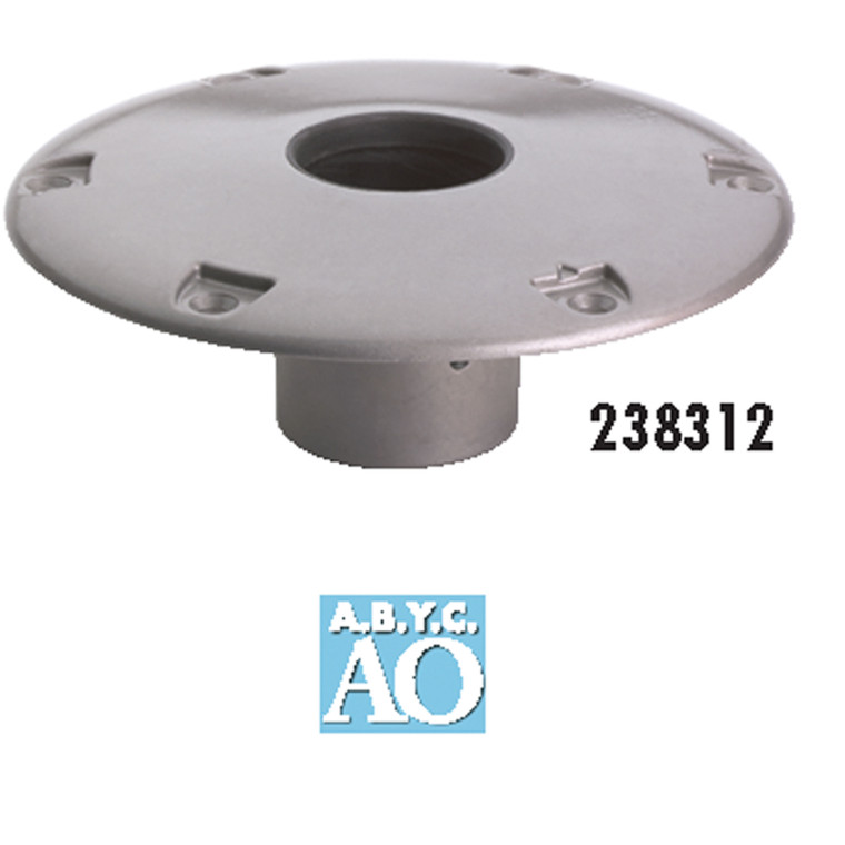 Attwood 238312-1 238 Series Aluminum Socket Base - 9" Round, Anodized - 238312-1
