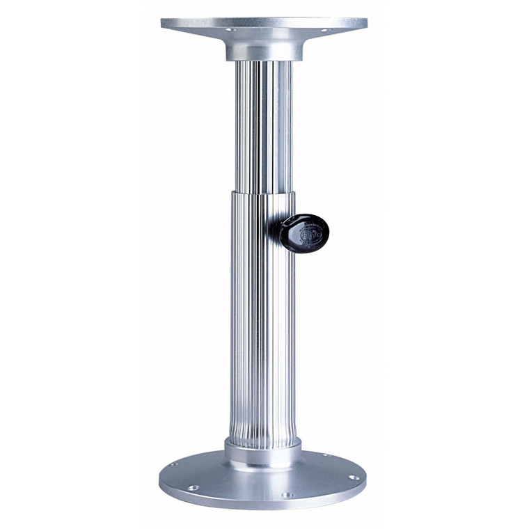 Garelick 75425 Adjustable Table Base with Sealed, Gas-Powered Rise and Ribbed Stanchion Post - 14.5" - 29.5" - 75425