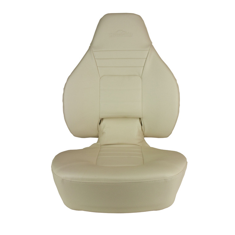 Springfield 1780238 Deluxe Fish Pro High Back Seat - White - 1041606-1