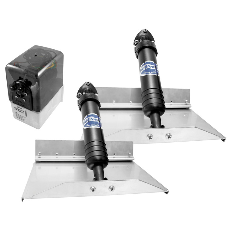 Bennett 129 Hydraulic Trim Tab Set without Controls - 12" x 9" - 6BT-50000-73-00