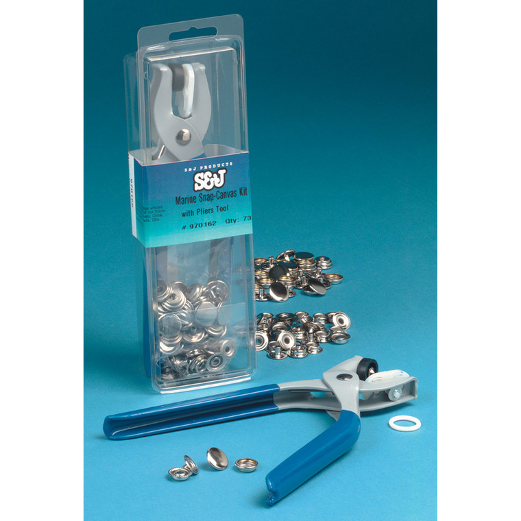 HandiMan Marine 970162-EA Marine Canvas Snap Fasteners and Plier Kit - 73-Piece Set - 970162 HandiMan Marine 970162-EA Marine Canvas Snap Fasteners and Plier Kit - 73-Piece Set - 970162