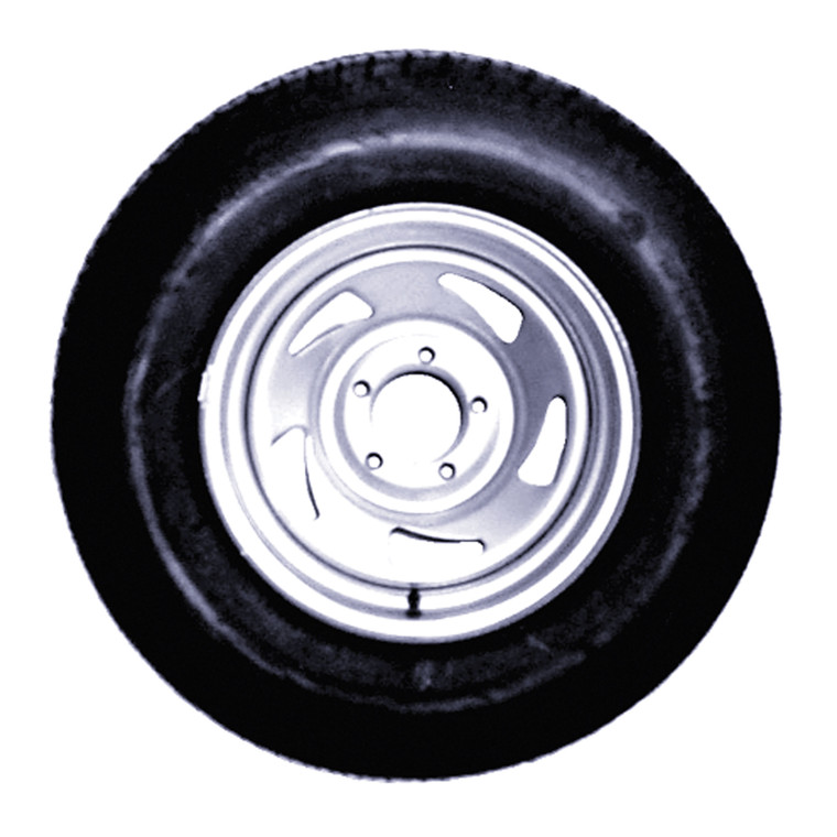 Americana Tire and Wheel 31967 Economy Radial Tire and Wheel ST175/80R13 C/5-Hole - Painted Silver Directional Rim - 31967