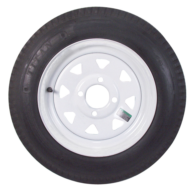 Americana Tire and Wheel 3S440 Economy Bias Tire and Wheel ST205/75D14 C/5-Hole - White Pinstripe Spoke Rim - 3S440