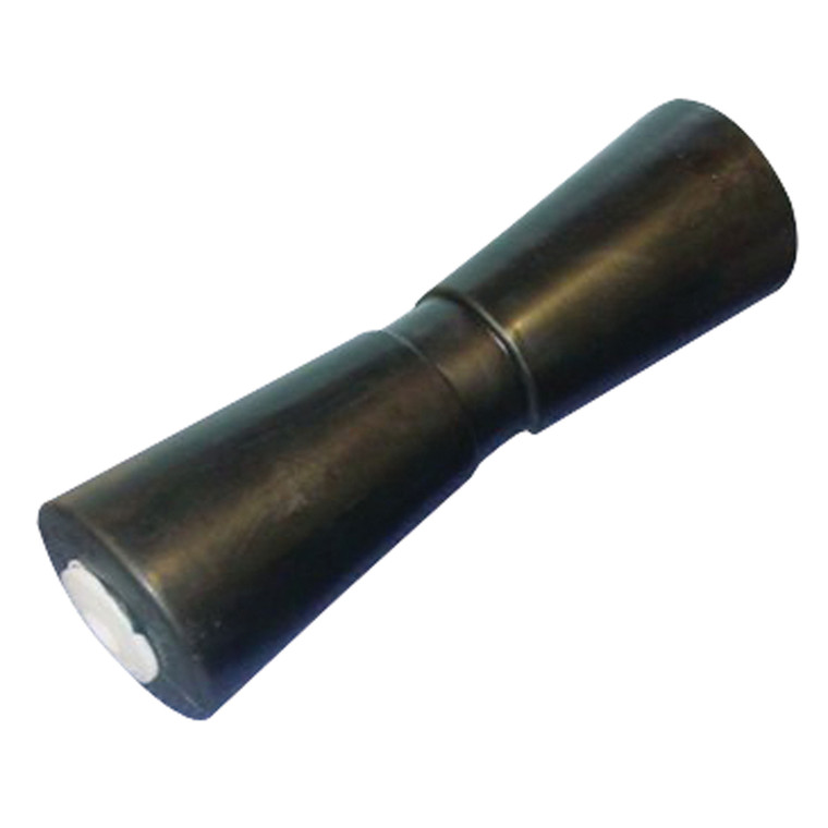 C.H. Yates 12000 Black Rubber Heavy Duty 'V' Keel Roller - 12 in. x 0.625 in. - 12000