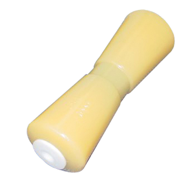 C.H. Yates 1000Y Yellow Plastic Heavy Duty 'V' Keel Roller - 10 in. x 0.625 in. - 1000Y