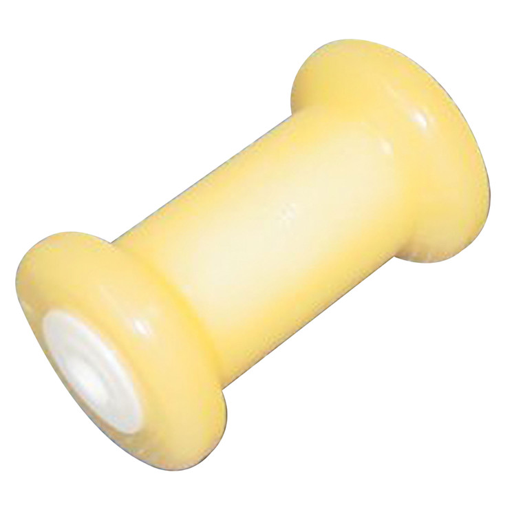 C.H. Yates 510Y-4 Yellow Plastic Spool Roller - 5 in. x 0.5 in. - 510Y-4