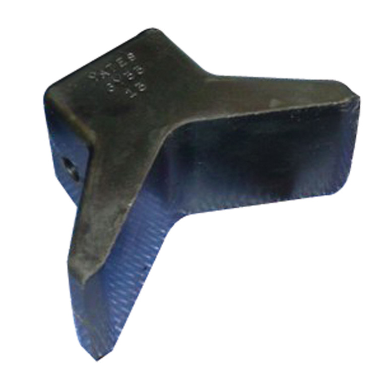 C.H. Yates 6Y33-4 Black Rubber Molded 'Y' Bow Stop - 3 in. x 3 in. x 0.5 in. - 6Y33-4