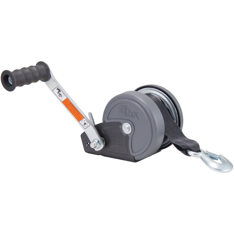 Dutton-Lainson DLX1200 Trailer Winch With Strap - 7" Handle, 1200 lb. - 17000