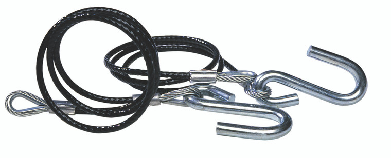 Tie Down Engineering 59541 Hitch Cables With Wire Safety Latch Class III - 5,000 lbs., Black Vinyl Jacketed - 59541