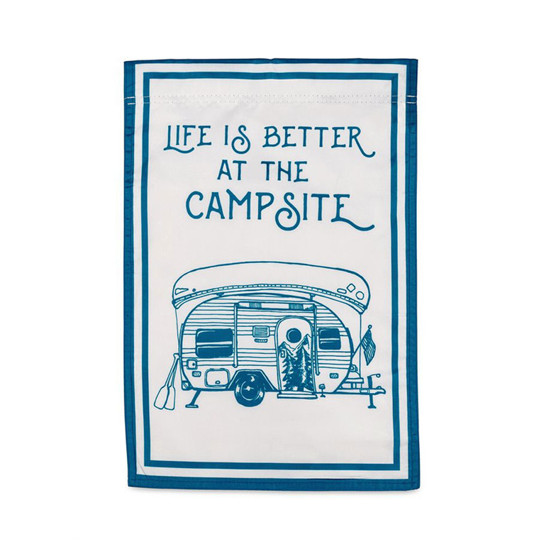 Camco 53307 Garden Flag - 12" x 18", Life is Better at the Campsite RV Camper Design - 53307