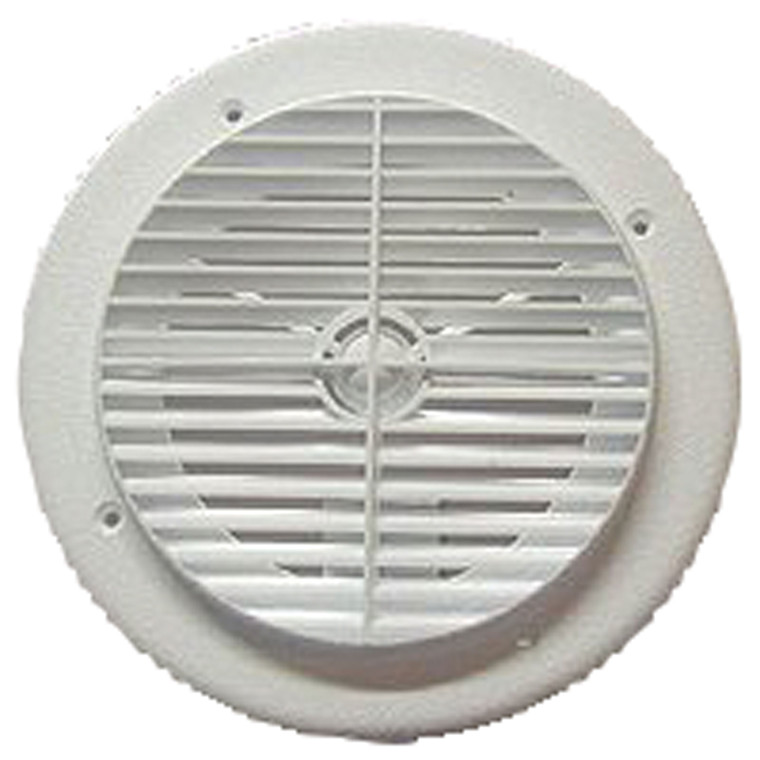 D&W 6840WH Louvered Aireport RV Air Conditioner Ceiling Vent - White - 6840WH