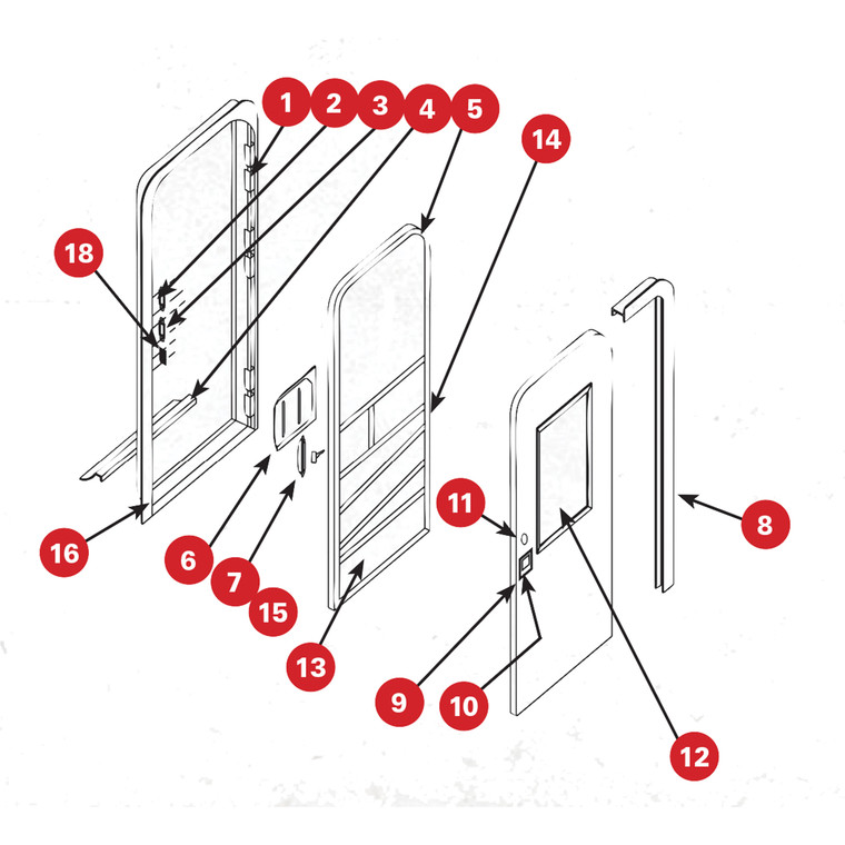 Dexter Axle 4442-02 Philips Lever Latch - Left Hand - 990001-02