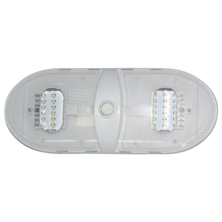 Diamond Group DG654301VP Slim Line LED Dome Light - Double, 5500K, Warm White - DG654301VP