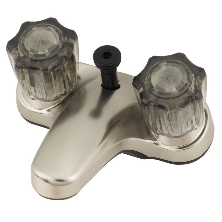 Empire Brass U-YCJW73N RV Non-Metallic Bathroom Diverter with Smoked Crystal Handles - 4", Brushed Nickel - U-YCJW73N