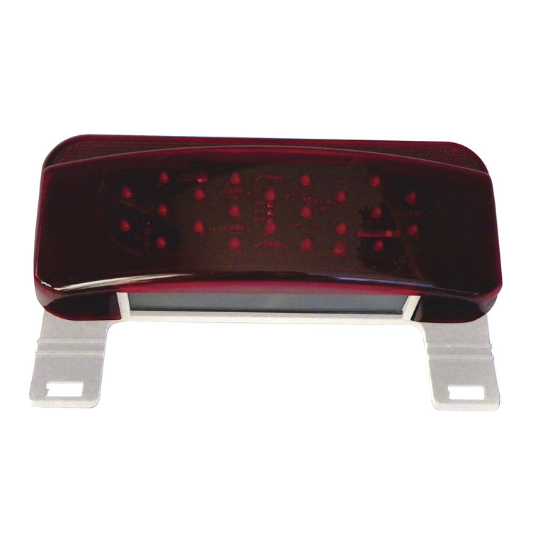 Fasteners Unlimited 003-81LM1 Surface Mount LED Taillight with License Bracket - White Base - 003-81LM1