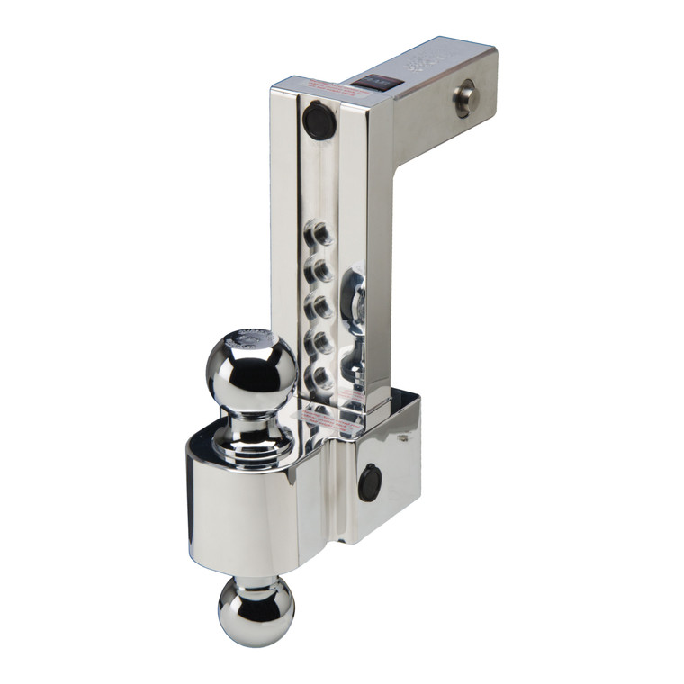 Fastway 44-00-4800 FLASH Adjustable Locking Ball Mount - 2" Receiver, 8" Drop, 2" & 2-5/16" Chrome Ball - 44-00-4800