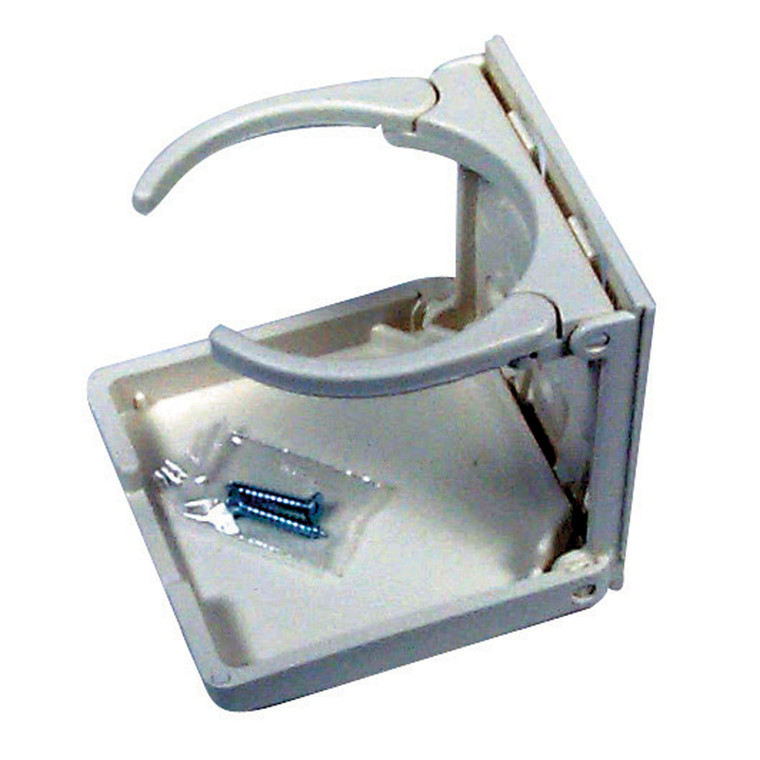 American Technology CH00100-WHT-1 Collapsible and Adjustable Drink Holder - White - CH00100-WHT-1