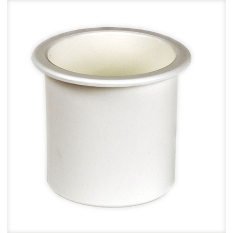 Beckson GH33-W1-U Standard Series Recessed Drink Holder - 3" Hole Cut x 2-7/8" Depth, White - GH33-W1-U Beckson GH33-W1-U Standard Series Recessed Drink Holder - 3" Hole Cut x 2-7/8" Depth, White - GH33-W1-U