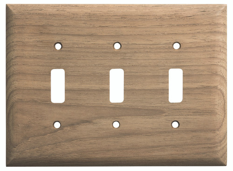 Whitecap 60179 Teak Triple Switch Cover - 60179