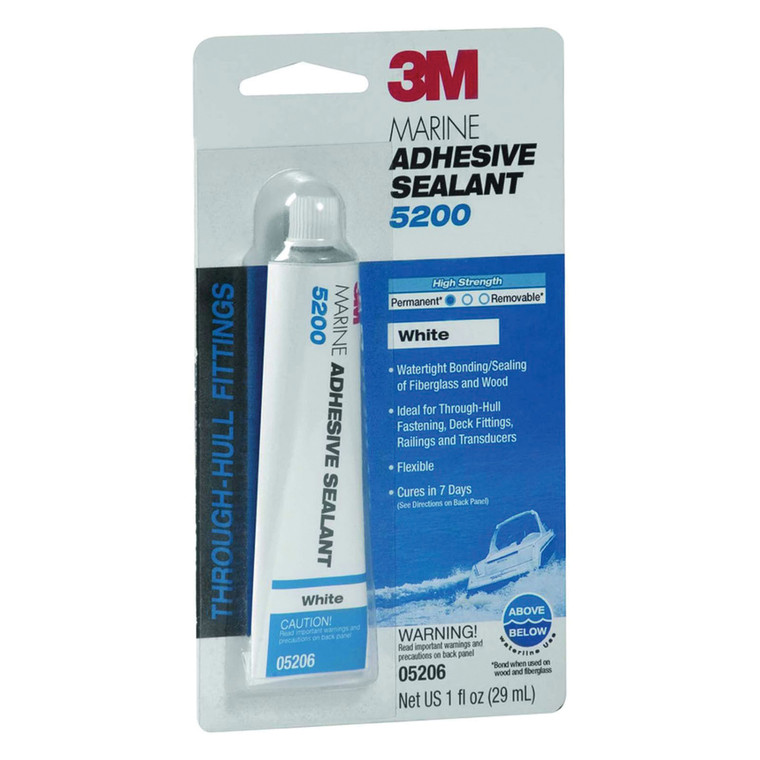 3M 05206 Marine Adhesive/Sealant 5200, White / 1 oz. - 7010325697 3M 05206 Marine Adhesive/Sealant 5200, White / 1 oz. - 7010325697