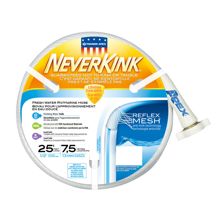 Teknor Apex 8602-25 NeverKink RV/Marine Hose - 5/8" x 25', White - 8602-25