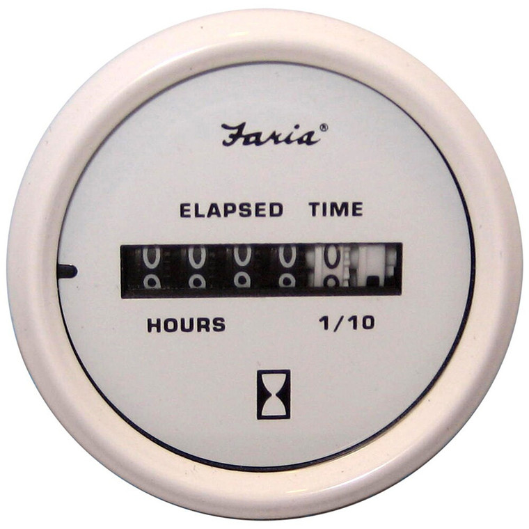 Faria 19020 Kronos Hourmeter Gauge 10,000 Hours - 12-32VDC, 2" - 19020