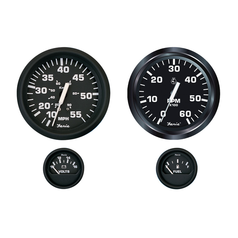 Faria KT9796 Euro - O/B 4 Gauge Set - KT9796