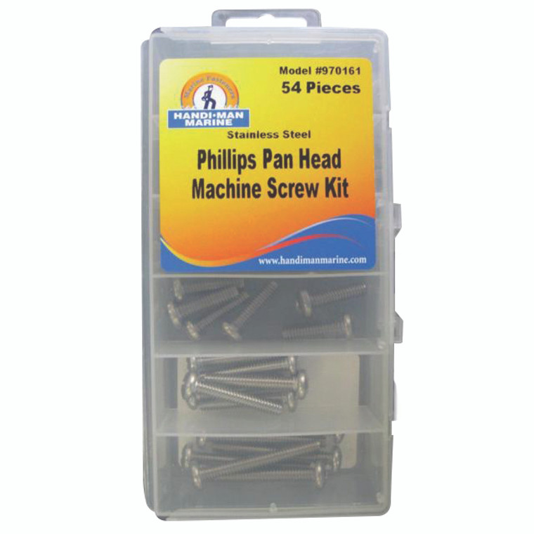 Handi Man Marine Co 970161 Phillips Pan Screw Kit Ss - 970161 Handi Man Marine Co 970161 Phillips Pan Screw Kit Ss - 970161