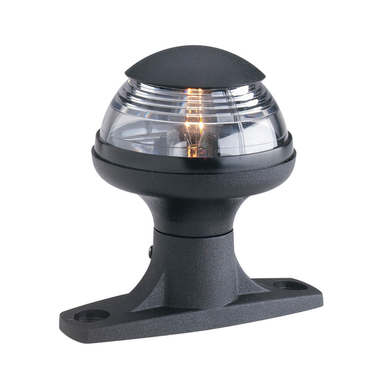 Attwood 5980-1 Deck Mounted All-Round Light - 3" Raised Base, Black - 5980-1