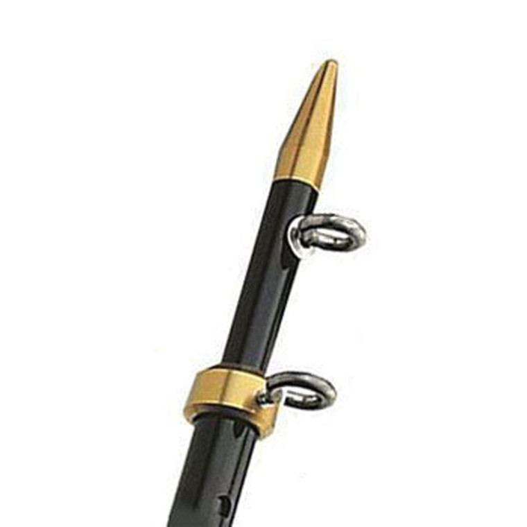 TACO Marine OT-0441BKA15 Aluminum Tele-Outrigger Pole - 1-1/8" x 15', Black/Gold - OT-0441BKA15 TACO Marine OT-0441BKA15 Aluminum Tele-Outrigger Pole - 1-1/8" x 15', Black/Gold - OT-0441BKA15