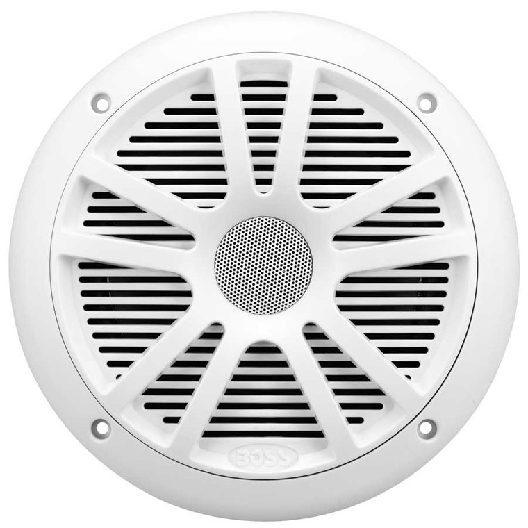 Boss MR6W 6.5" Dual Cone 180 Watt Full-Range Marine Speakers - White, Pair - MR6W Boss MR6W 6.5" Dual Cone 180 Watt Full-Range Marine Speakers - White, Pair - MR6W