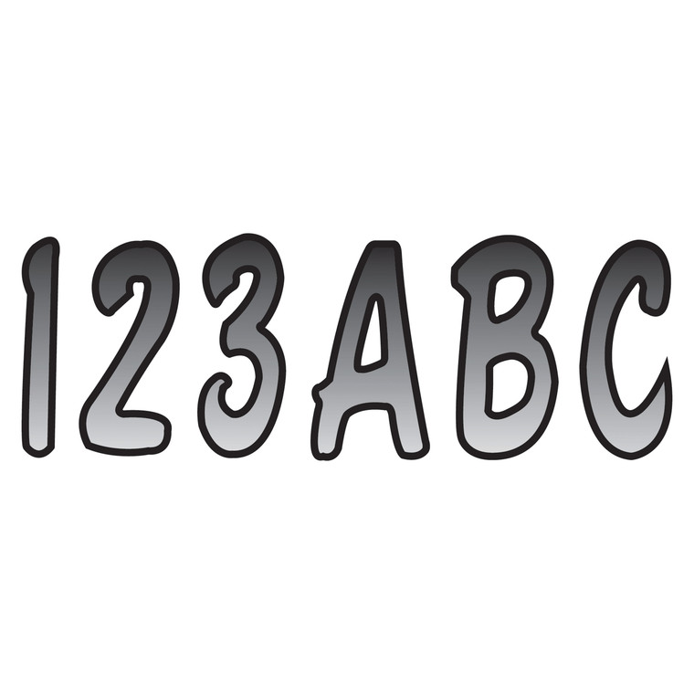 Hardline Products SIBKG200 200 Series 3" Letter/Number Kit - Silver/Black - SIBKG200 Hardline Products SIBKG200 200 Series 3" Letter/Number Kit - Silver/Black - SIBKG200