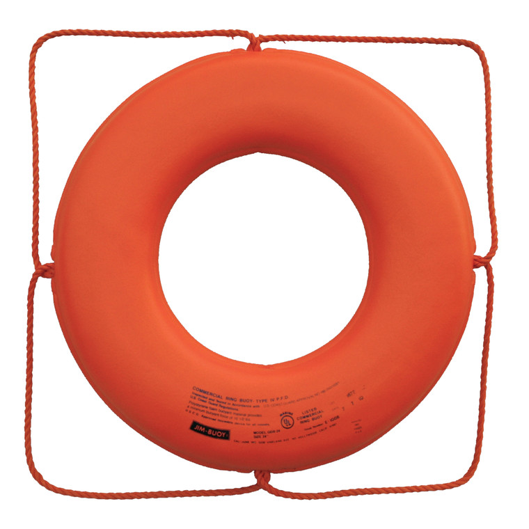 Jim-Buoy GO-X-24 U.S.C.G. Approved GX-Series Life Ring - 24", Orange - GO-X-24