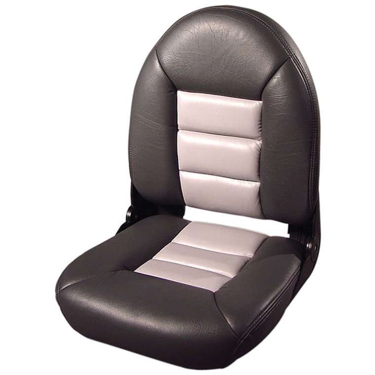 Tempress 54907 Navistyle High-Back Boat Seat - Charcoal/Gray - 54907