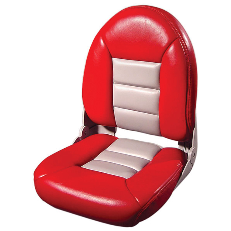 Tempress 54911 Navistyle High-Back Boat Seat - Red/Gray - 54911