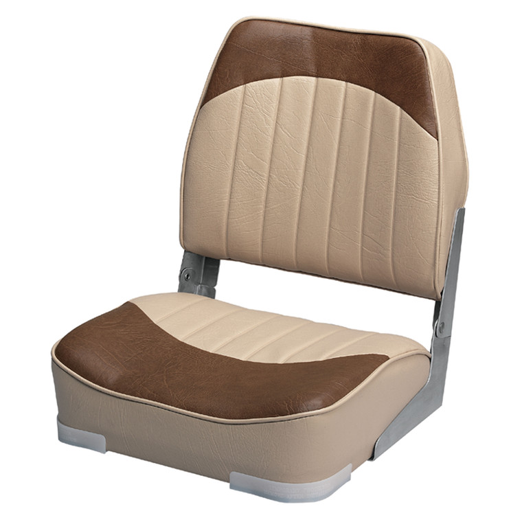 Wise 8WD734PLS-662 Low Back Economy Seat - Sand/Brown - 8WD734PLS-662