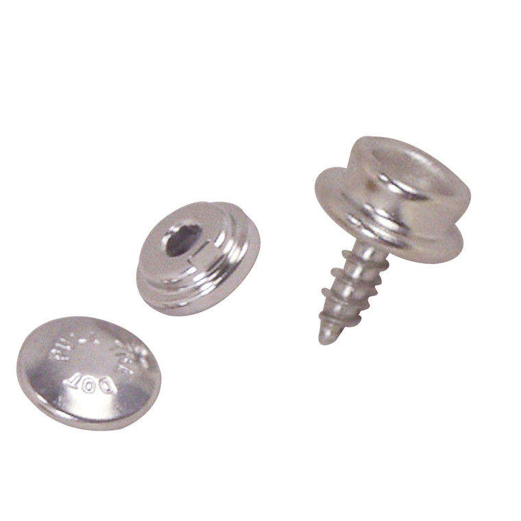 Taylor Made 116402 "One-Way" Snaps on Wood Screw - Male, Pack of 100 - 116402