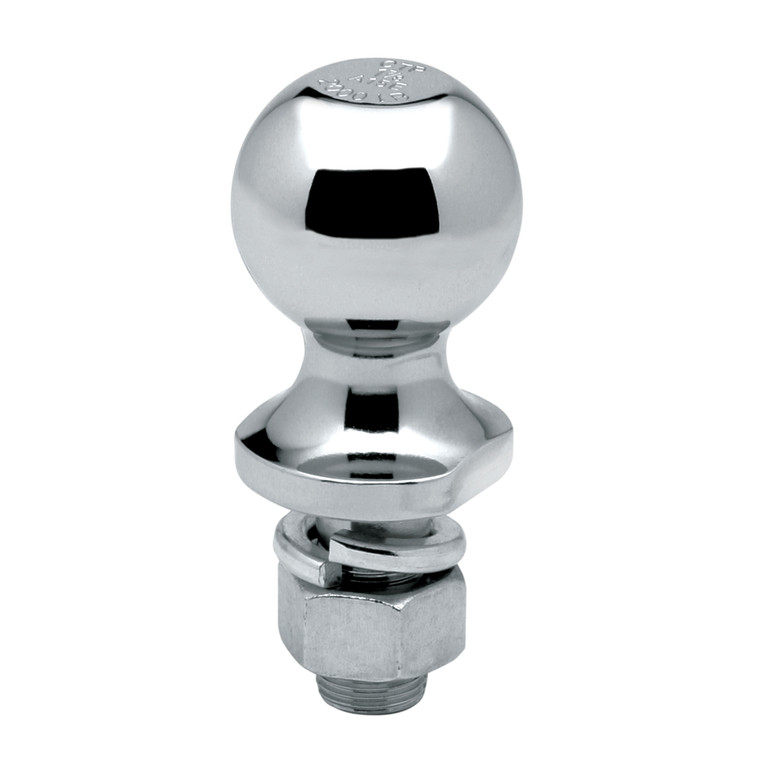 Reese 63845 Class IV Hitch Ball, Chrome - 2" Ball x 1" x 2-1/8", 7,500 lbs. - 63845