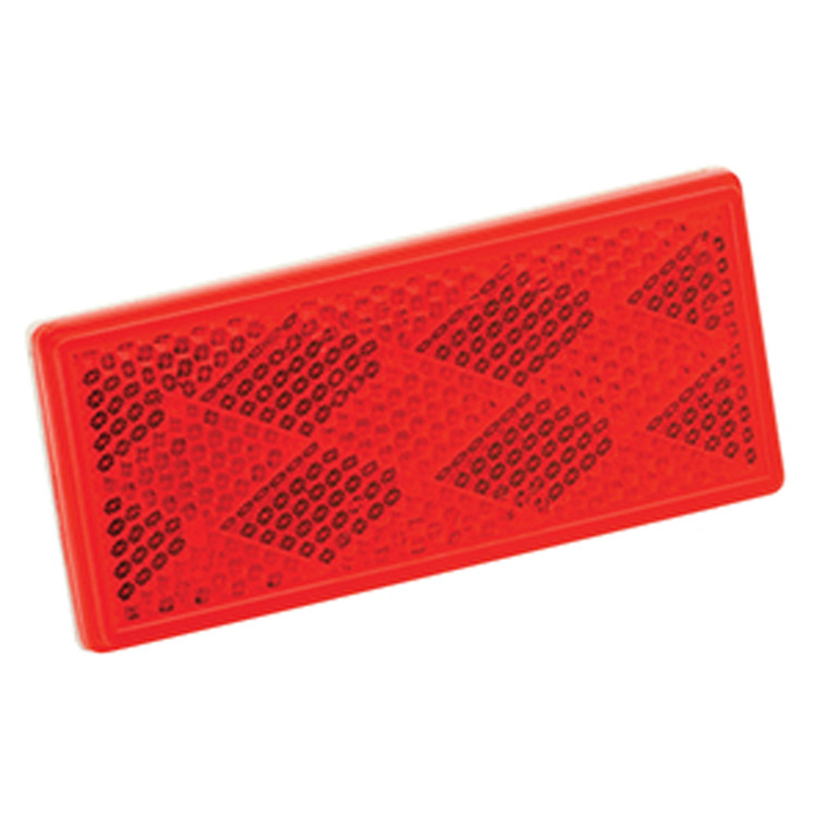 Wesbar 003358 Rectangular Reflector - Red - 3358