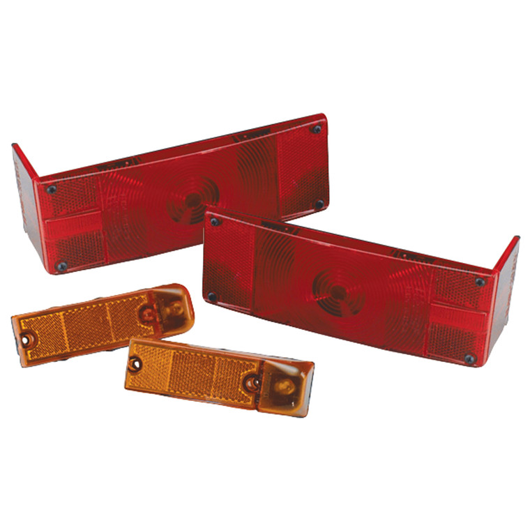 Wesbar 403336 Waterproof Low-Profile Over 80" Taillight and Clearance Light Replacement Lens Set - 403336