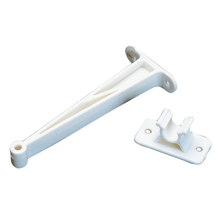 AP Products 013-086W Plastic Door Holdback - 3", White - 013-086W