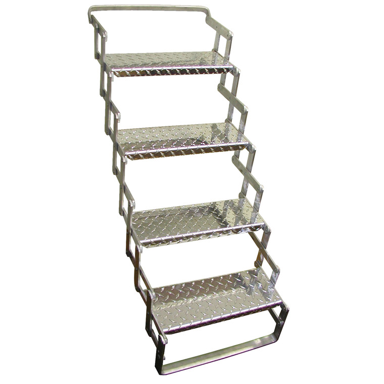 C.R. Brophy AS04 Aluminum Scissor Steps - 4 Step, 31" - 40" Vert. Ext. - AS04