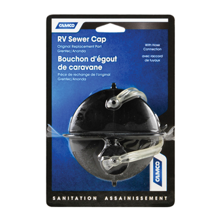 Camco 39463 Sewer Cap With Hose Connect - 39463