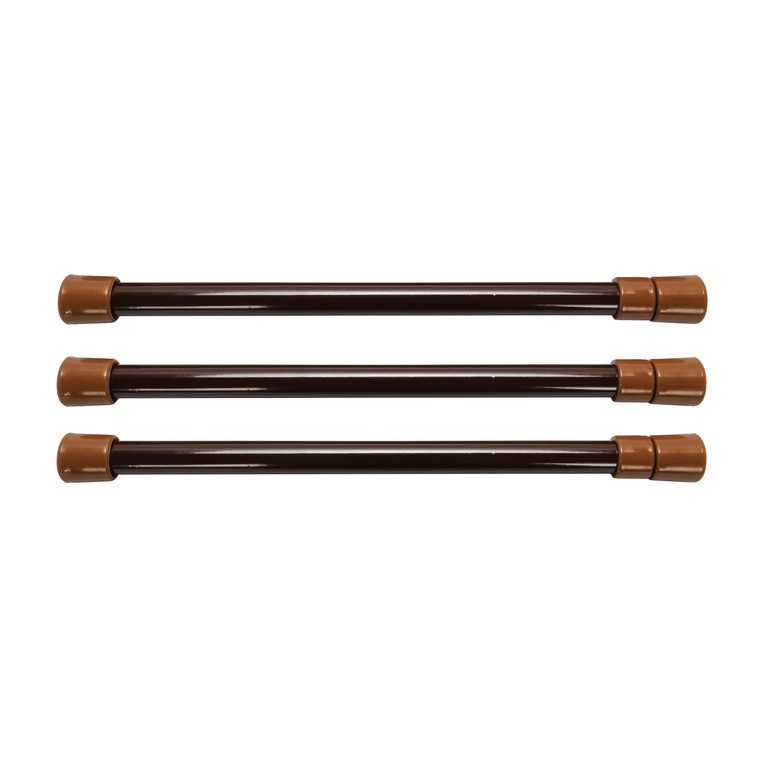 Camco 44066 Cupboard Bars 10" to 17" - Brown, Pack of 3 - 44066