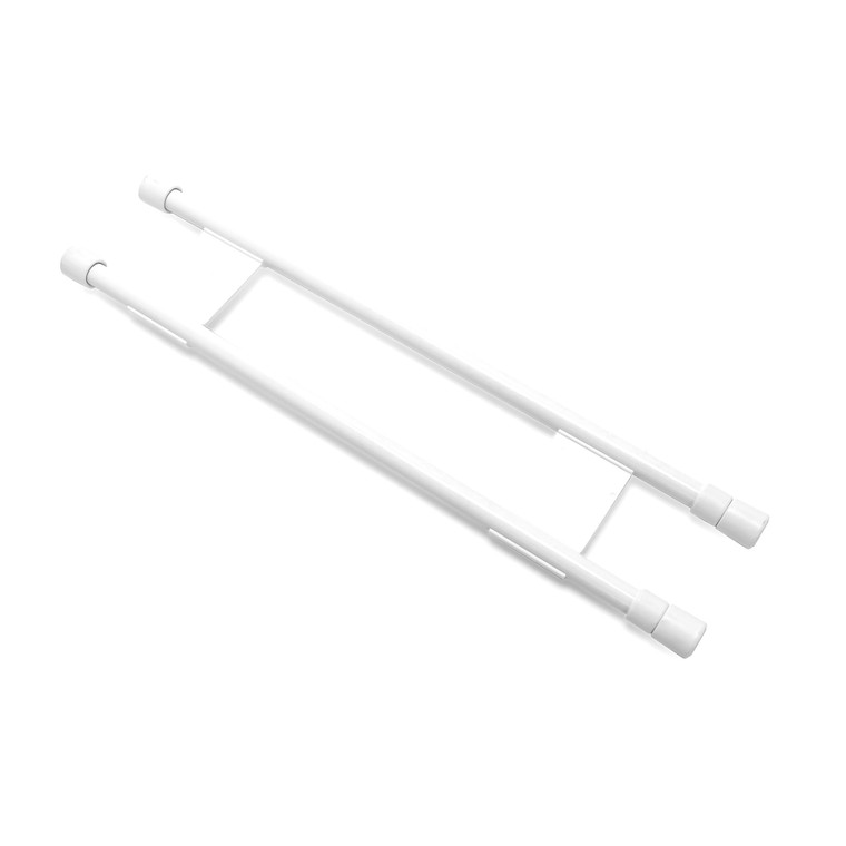 Camco 44073 Double Refrigerator Bar - White, 16"-28" - 44073