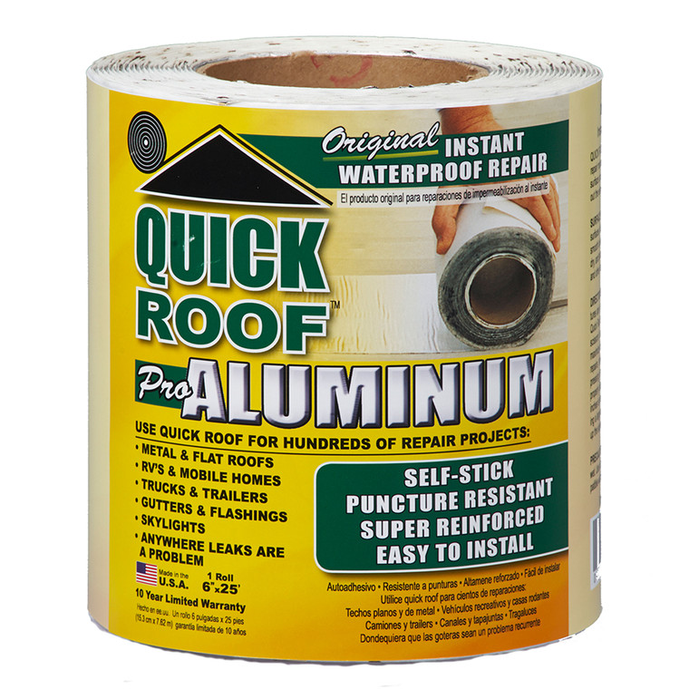 Cofair Products QR625 Quick Roof Pro Aluminum Waterproof Repair Tape - 6" x 25' - QR625