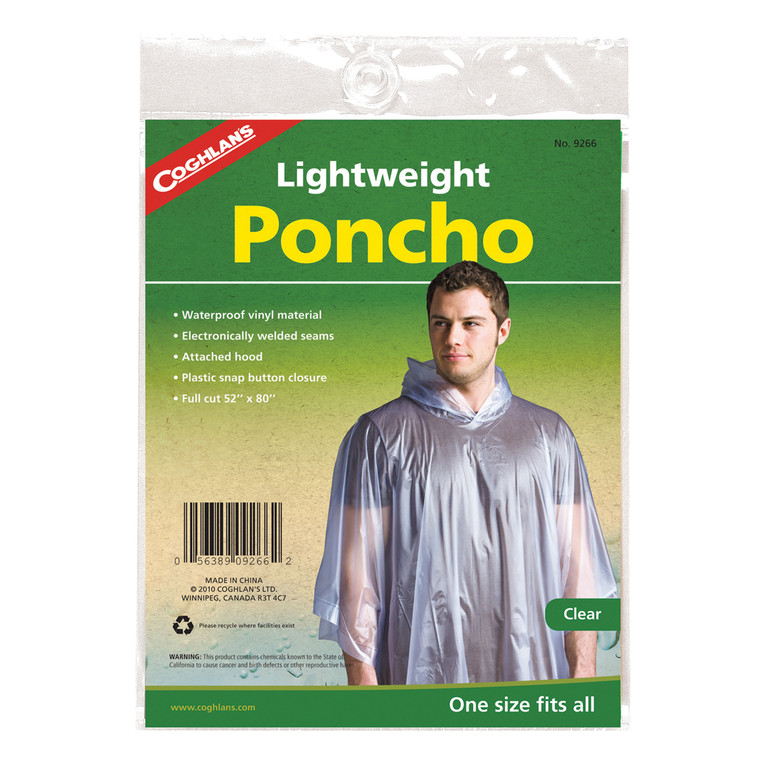 Coghlan's 9266 Poncho - Clear - 9266
