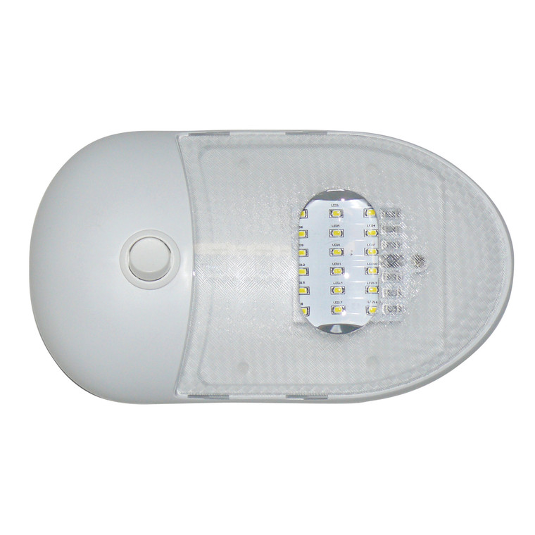 Diamond Group by Valterra DG65429VP Slim Line LED Dome Light - Single, 5500K, Daylight White - DG65429VP