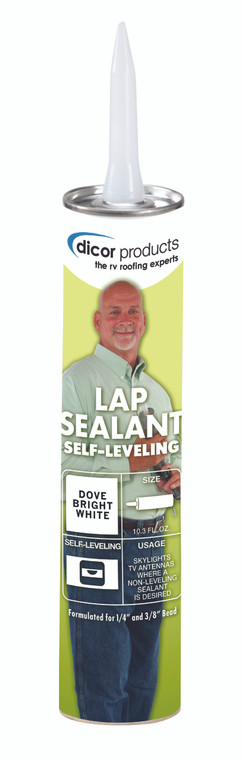 Dicor 501LSD-1 EPDM Self-Leveling Lap Sealant - 10.3 oz. Tube, Dove (Bright White) - 501LSD-1